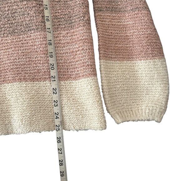 Knox Rose Sweater Womens XL Striped Pullover Knit Soft Cozy V Neck Casual Boho - Picture 9 of 13